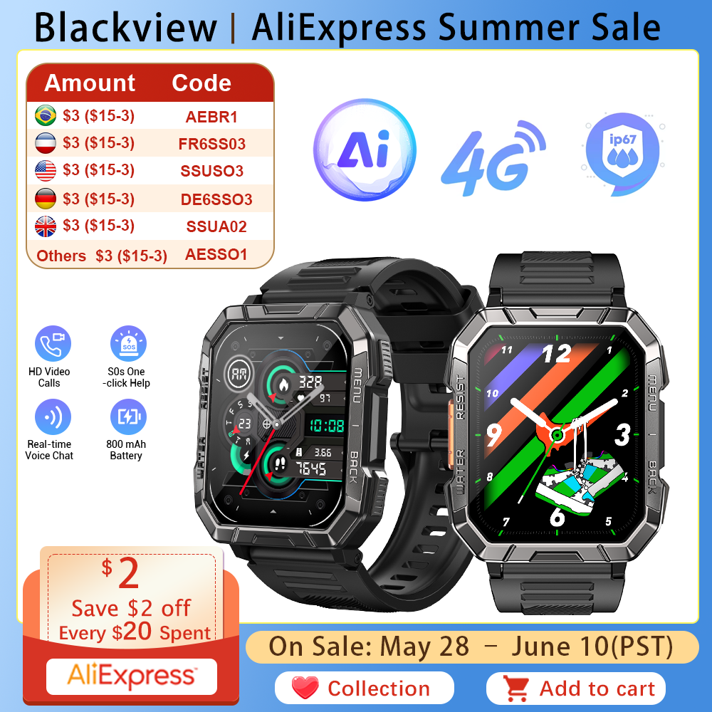Outdoor Sport Day - Outdoor Waterproof W60 Smartwatch with LED