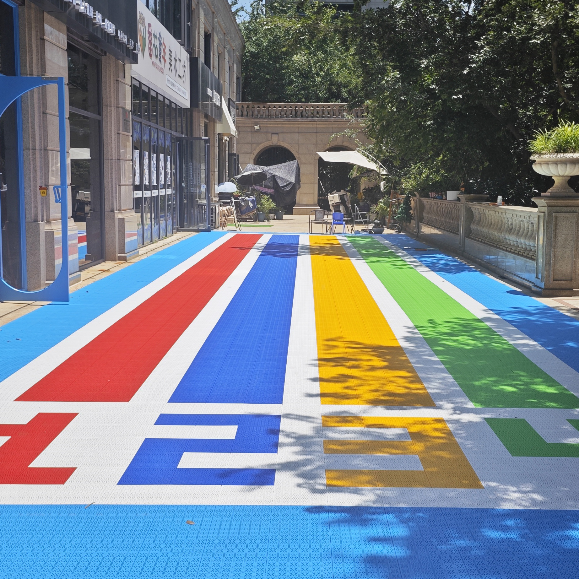 Outdoor Sport Floor Tiles - Modern Outdoor Sport Court Tiles Click-install