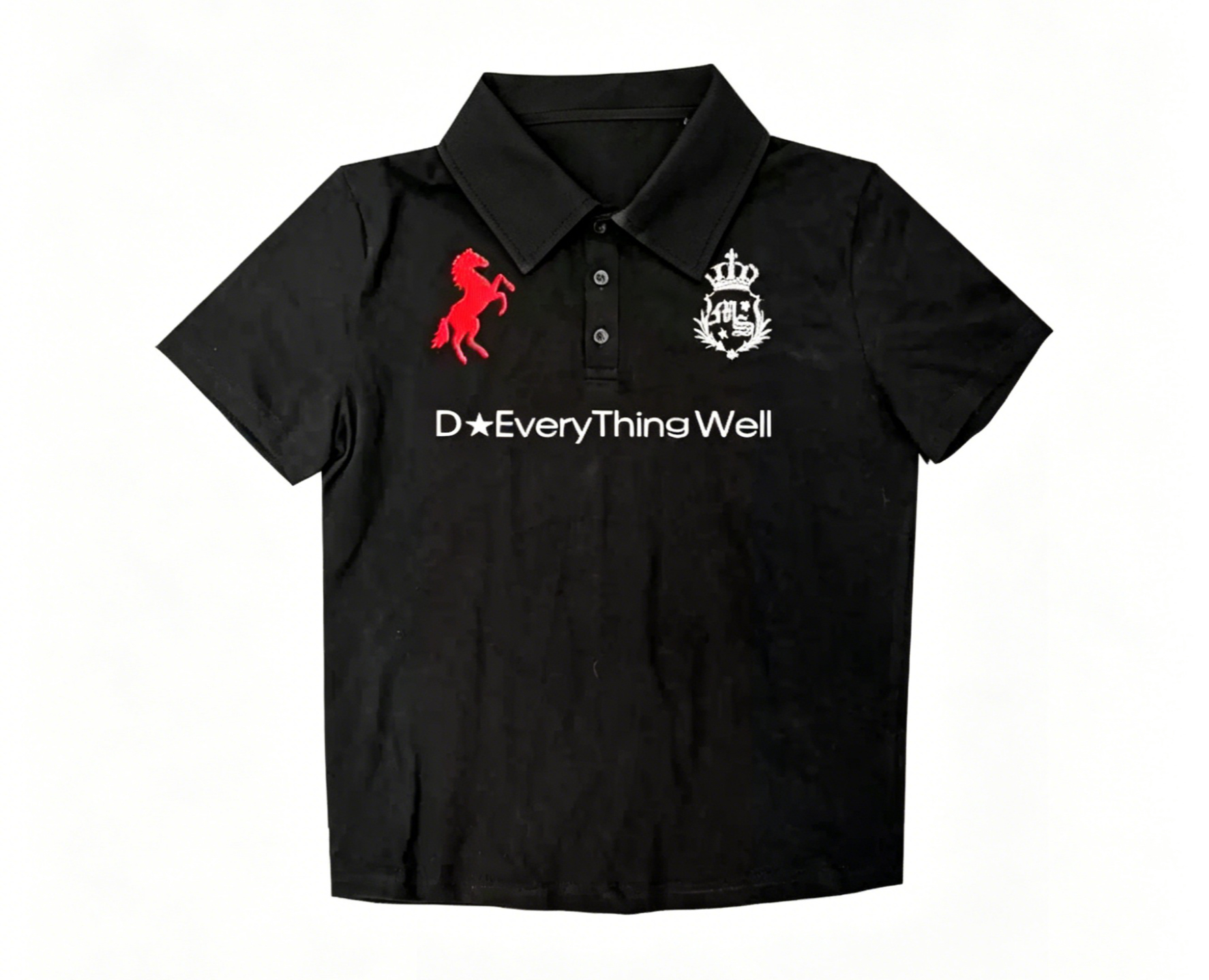 Polo Shirt Equestrian - War Horse Original Print Double-Process Shoulder