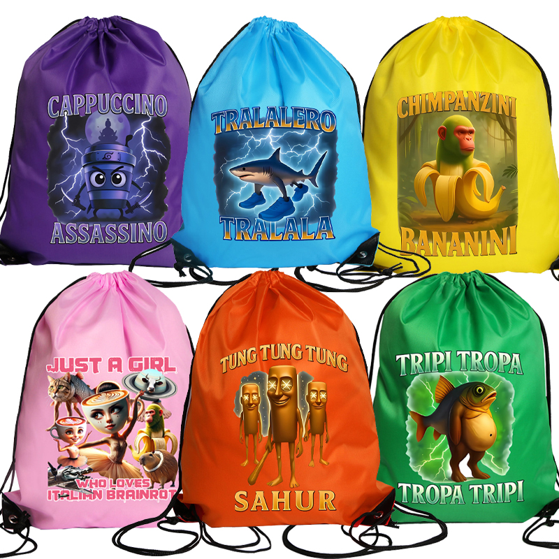 Outdoor Sport Backpack - Tralalero Tralala Drawstring Backpack Tungtung Sahur
