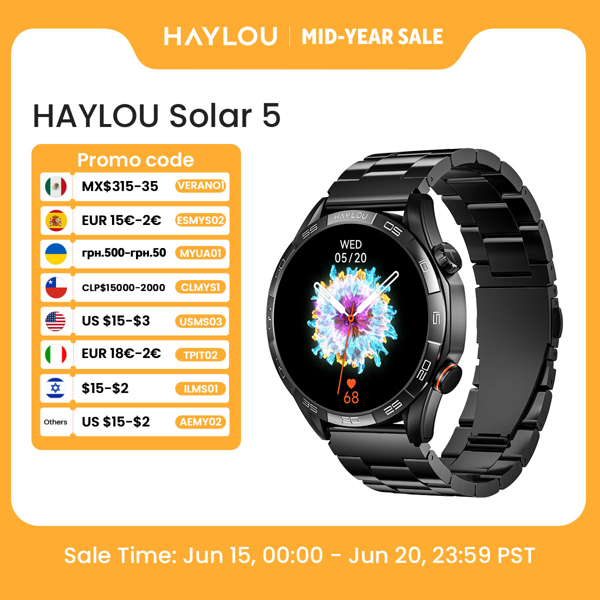 HAYLOU Solar 5 Voice Calling S - Outdoor Sport Smart Watch ulasan dan harga