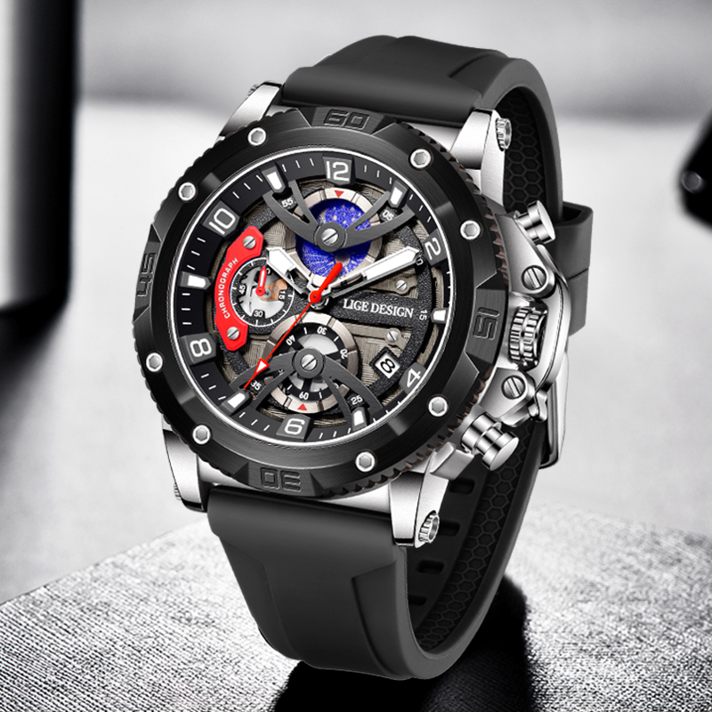 LIGE Top Brand Luxury Men Watc - Outdoor Sport Smart Watch ulasan dan harga