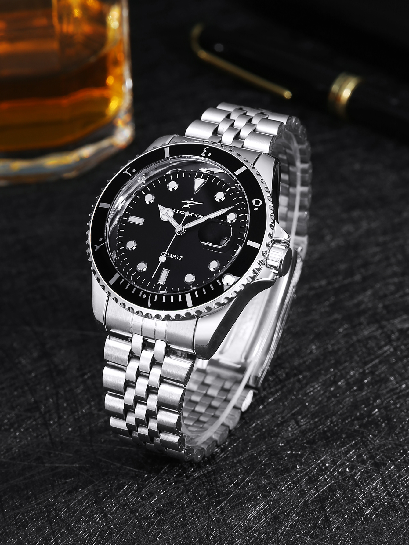 RICECGO Men's Steel Strip Quar - Outdoor Sport Smart Watch ulasan dan harga