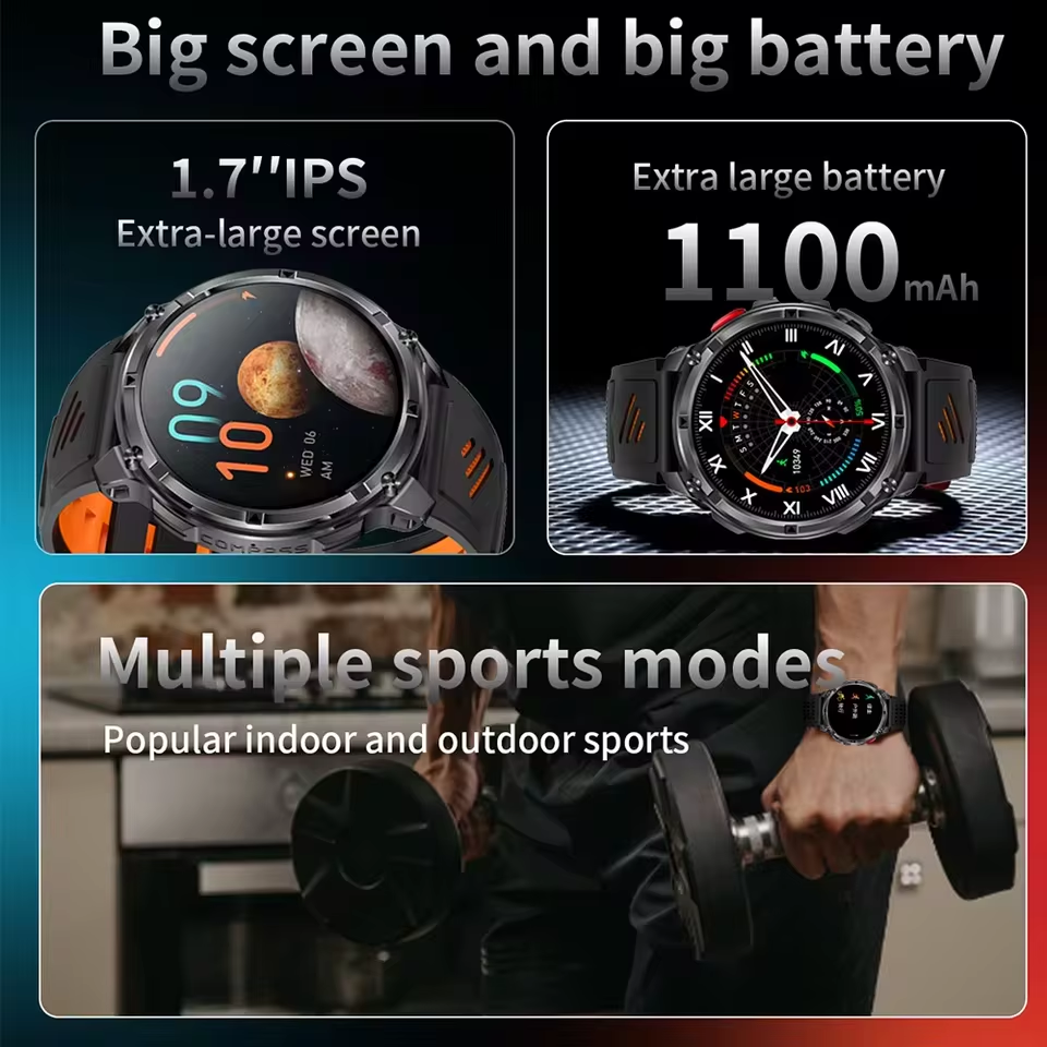 2026 New T-Rex3 Pro 1100mAh Ba - Outdoor Sport Smart Watch ulasan dan harga