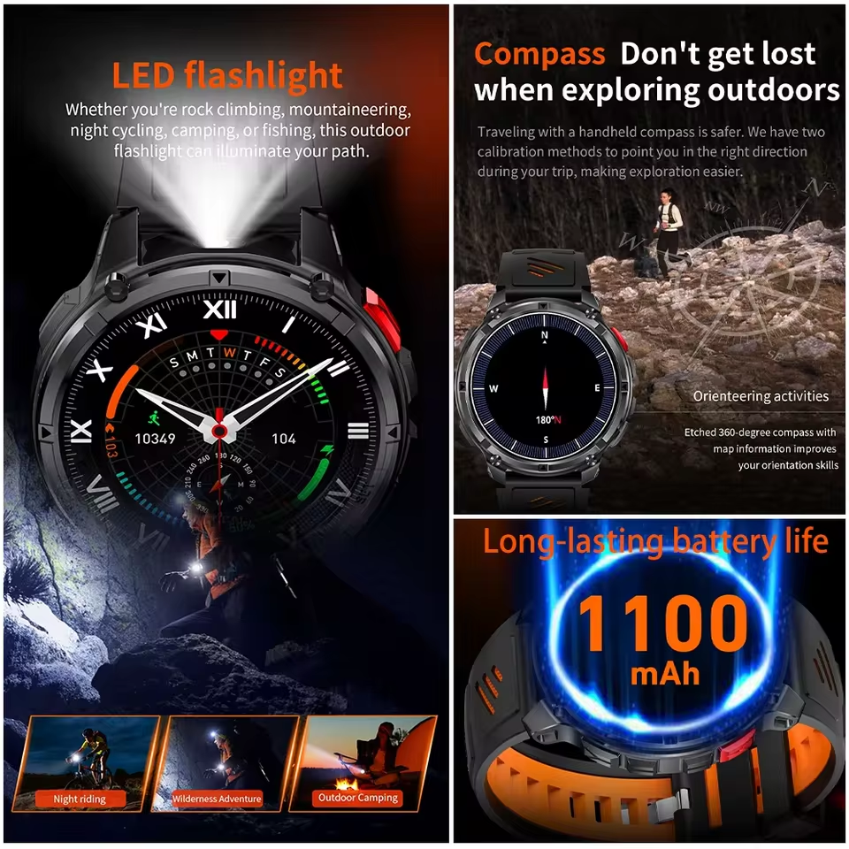 2026 New T-Rex3 Pro 1100mAh Ba - Outdoor Sport Smart Watch ulasan dan harga