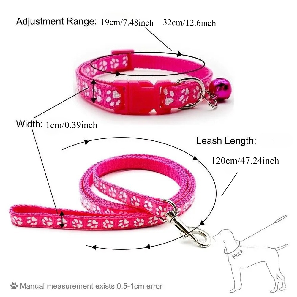 Dog Paw Print Pet Traction Rop - Headcollar Rope Set ulasan dan harga