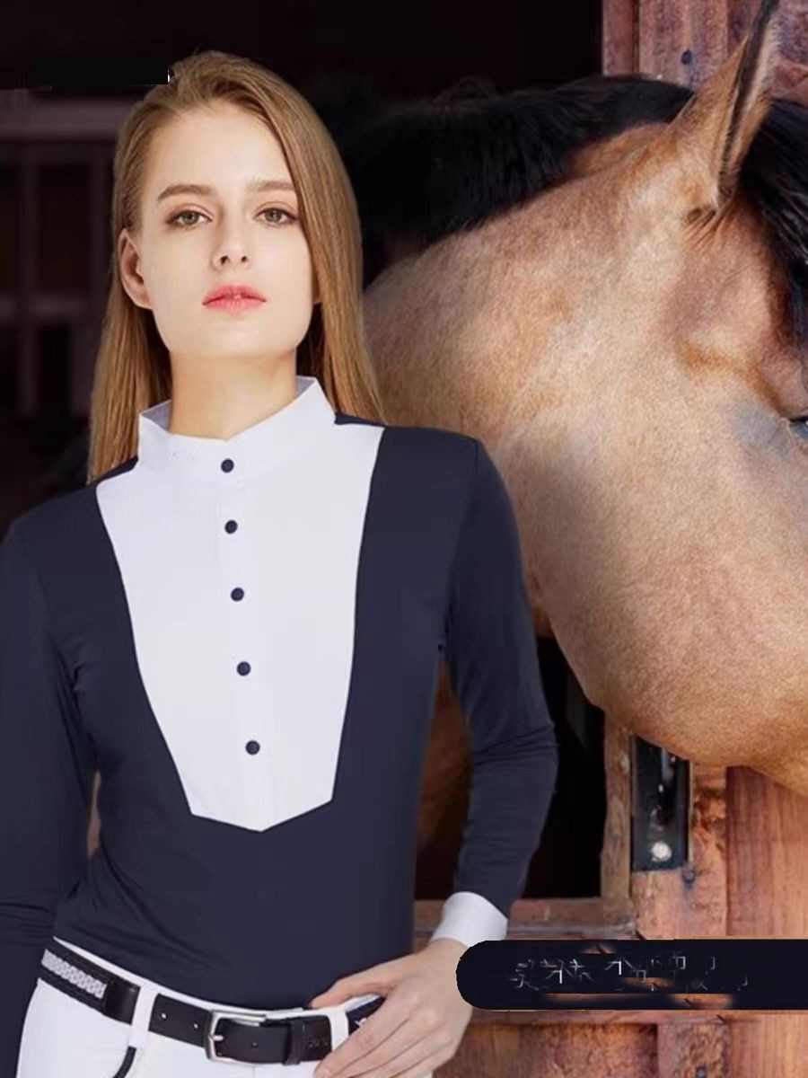 Equestrian polo shirt long sle - Polo Shirt Equestrian ulasan dan harga