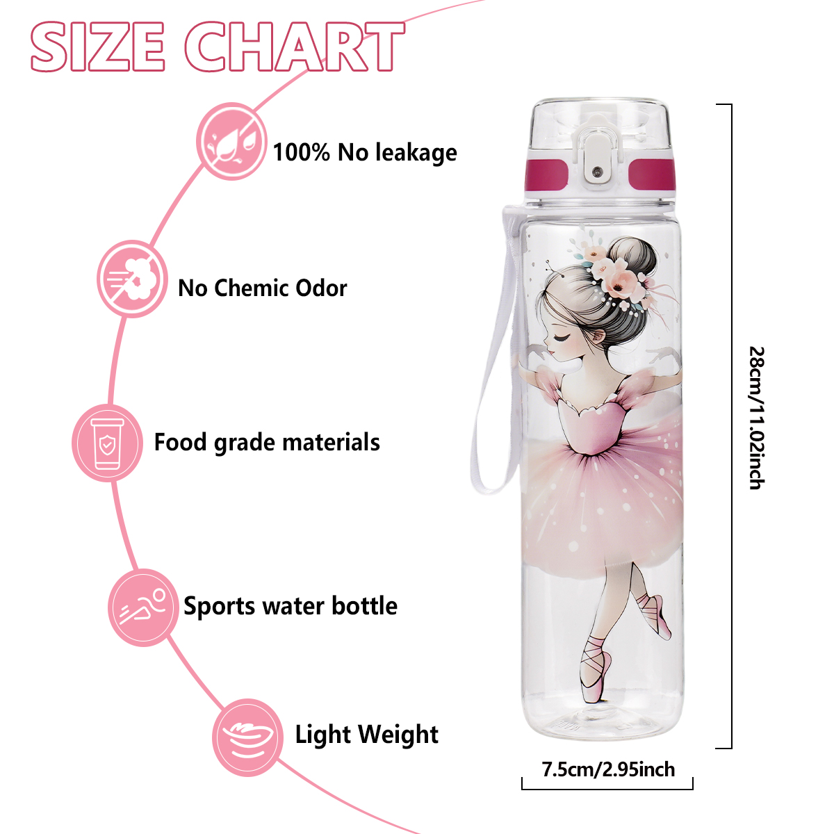 Ballerina Print 1000ml Sports  - Outdoor Sport Field ulasan dan harga