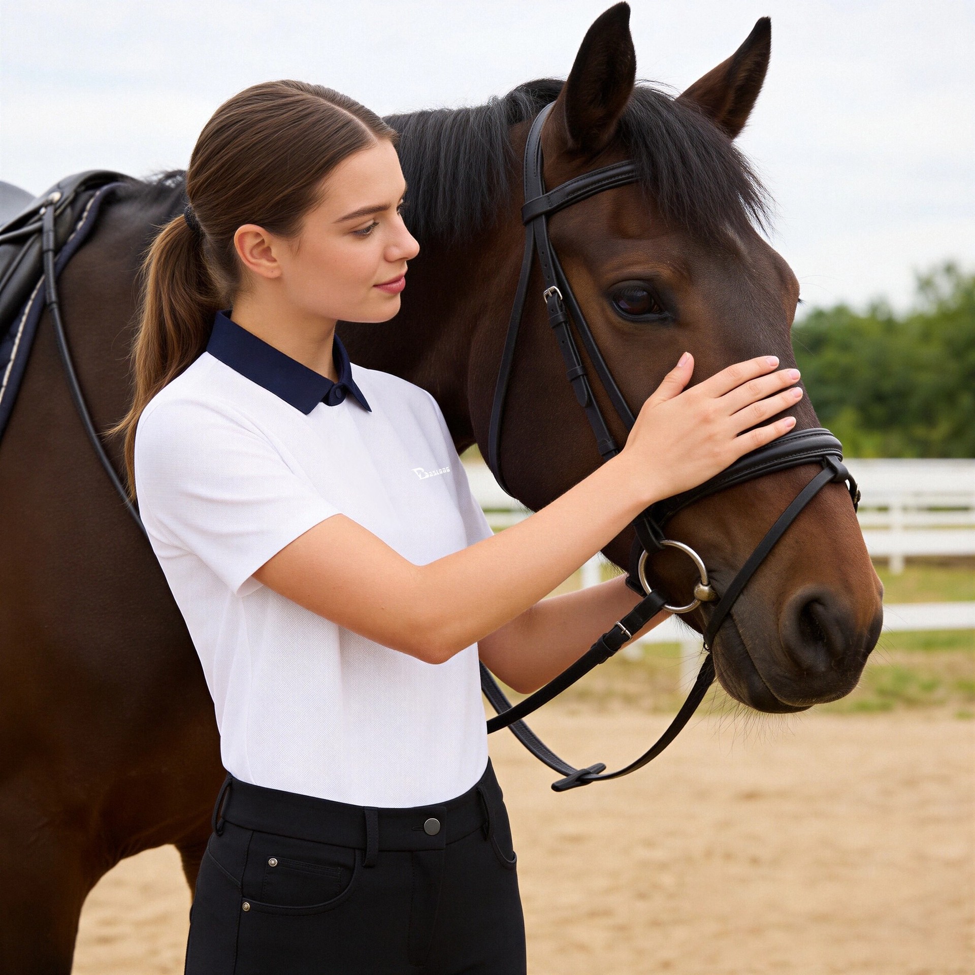Baslong Spring/summer Equestri - Polo Shirt Equestrian ulasan dan harga