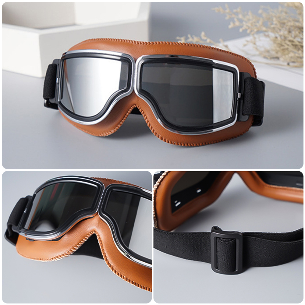 Newest -Style Leather Goggles  - Outdoor Sports Store ulasan dan harga