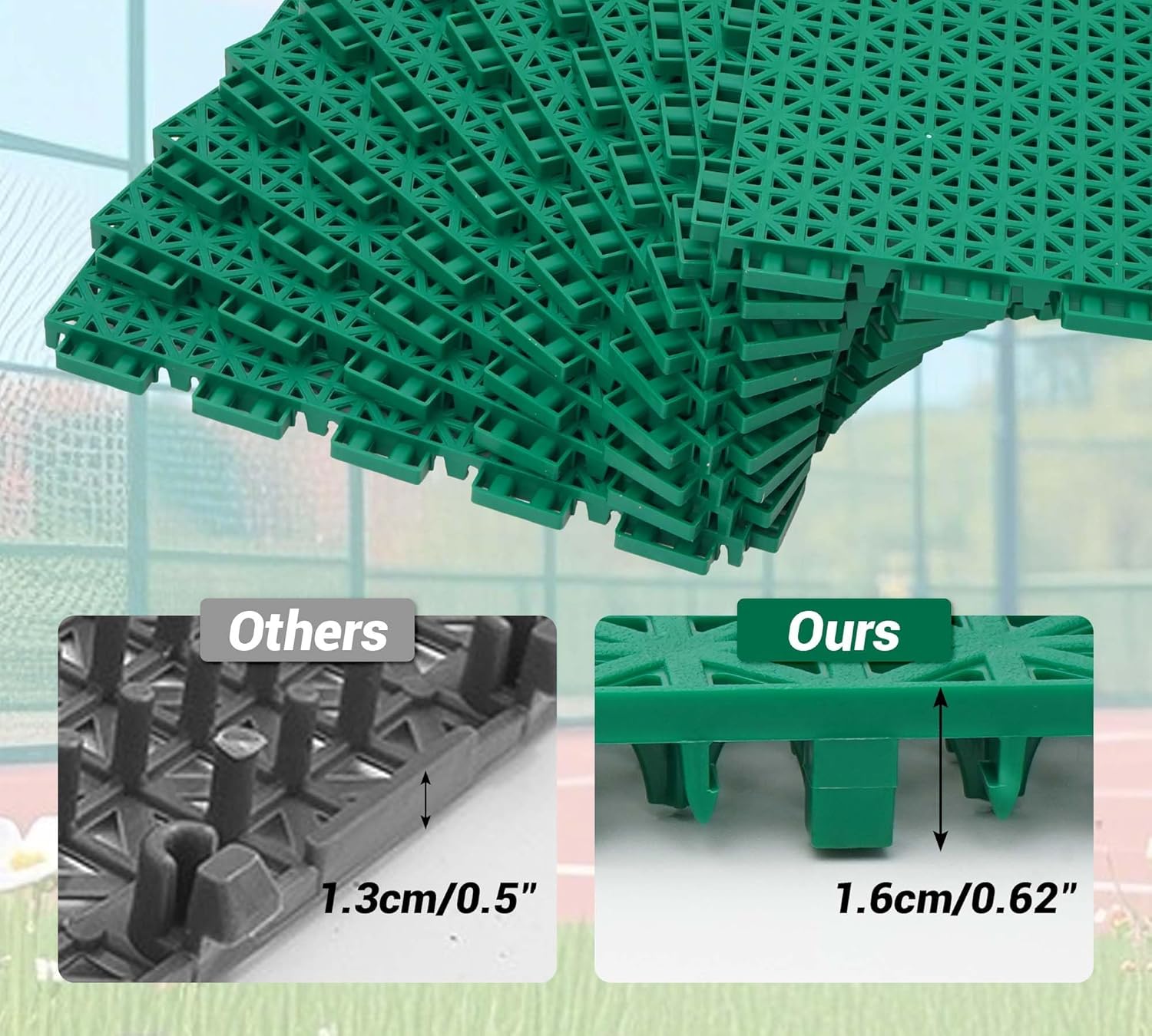 jxgzyy 24 PCS Basketball Court - Outdoor Sport Floor Tiles ulasan dan harga